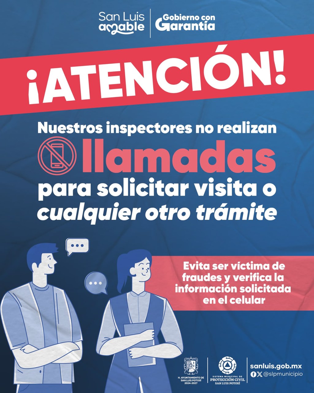 Protección Civil Municipal advierte sobre llamadas fraudulentas y exhorta a la población a verificar información por canales&nbsp;oficiales