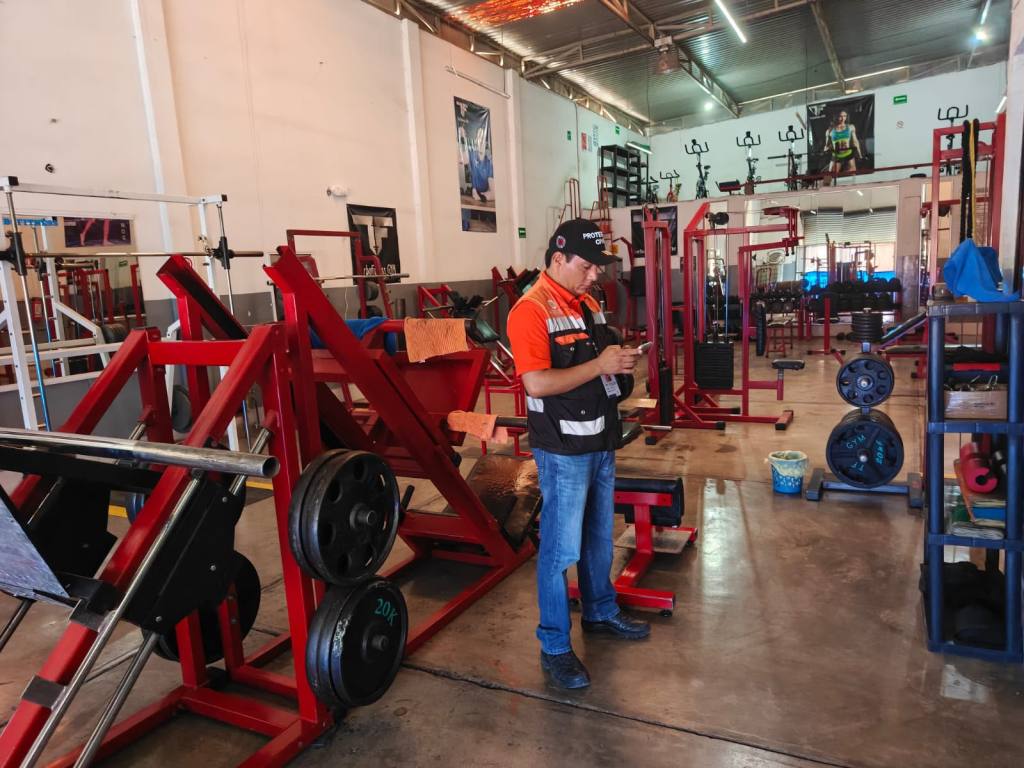 Protección Civil Municipal refuerza inspecciones en gimnasios de la capital
