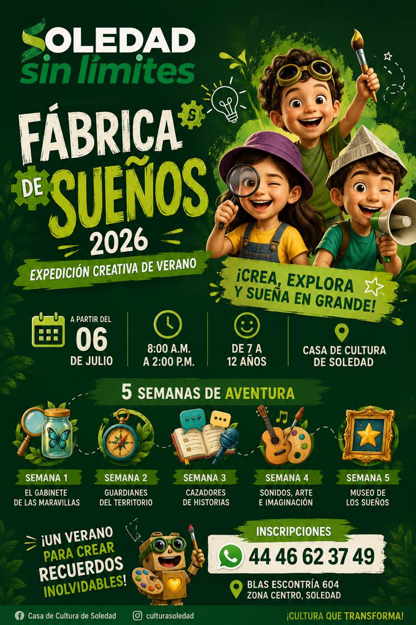 MUNICIPIO DE SOLEDAD PREPARA UN VERANO DE ARTE Y APRENDIZAJE PARA NIÑOS Y NIÑAS