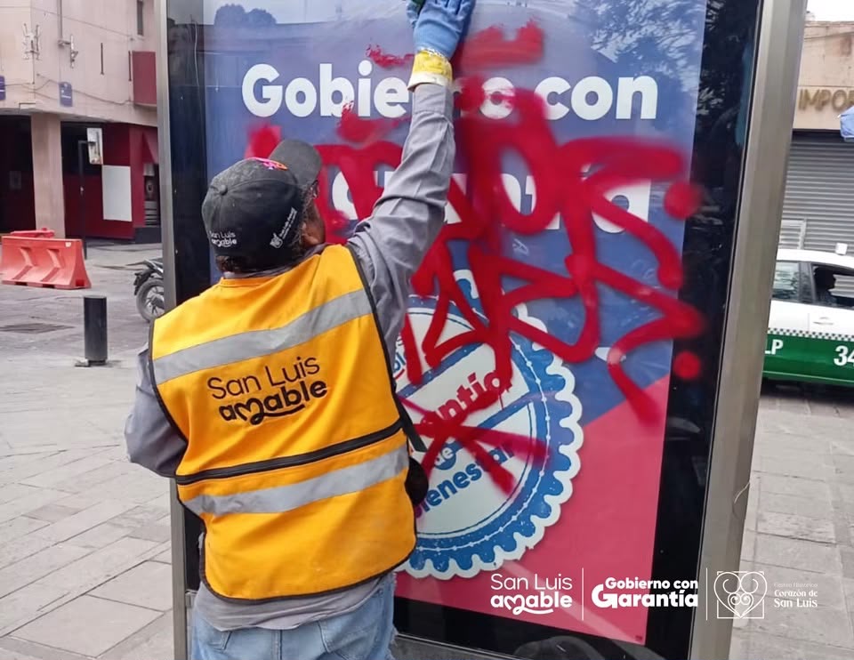 Refuerzan acciones para erradicar el grafiti del Corazón deSan Luis&nbsp;Capital