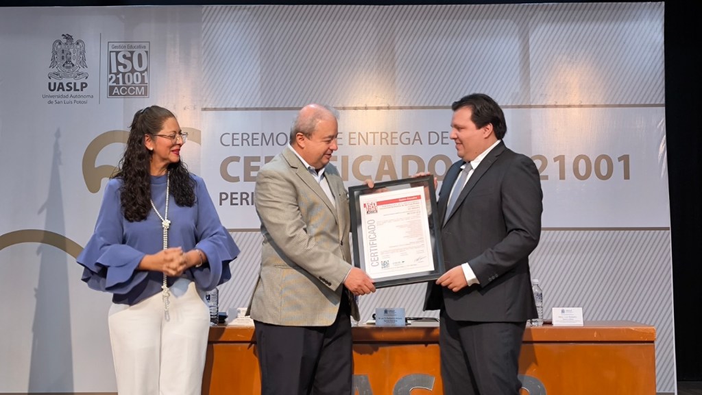 UASLP reafirma compromiso con la excelencia y mejora continua con certificación ISO&nbsp;21001