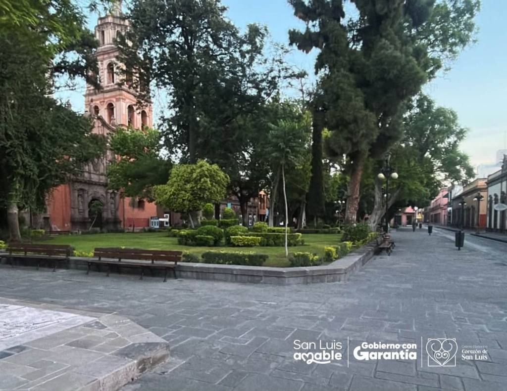 Supervisa Gobierno de la Capital condiciones de plazas para fortalecer el Corazón de San&nbsp;Luis