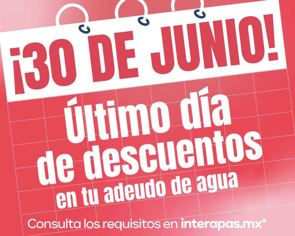 Quedan menos de 24 horas de descuentos y contratos sin costo en&nbsp;Interapas
