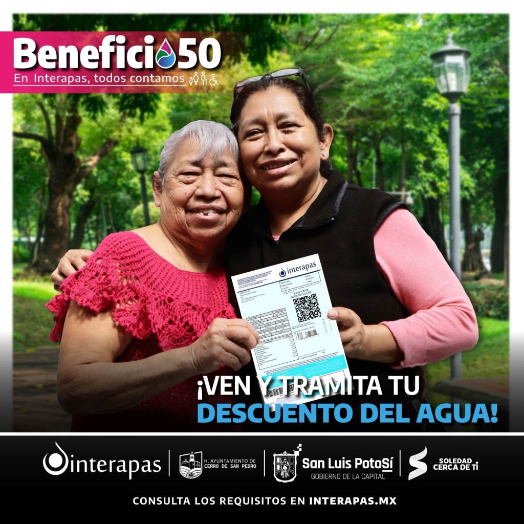 Interapas invita a renovar “Beneficio 50” para el pago de&nbsp;agua