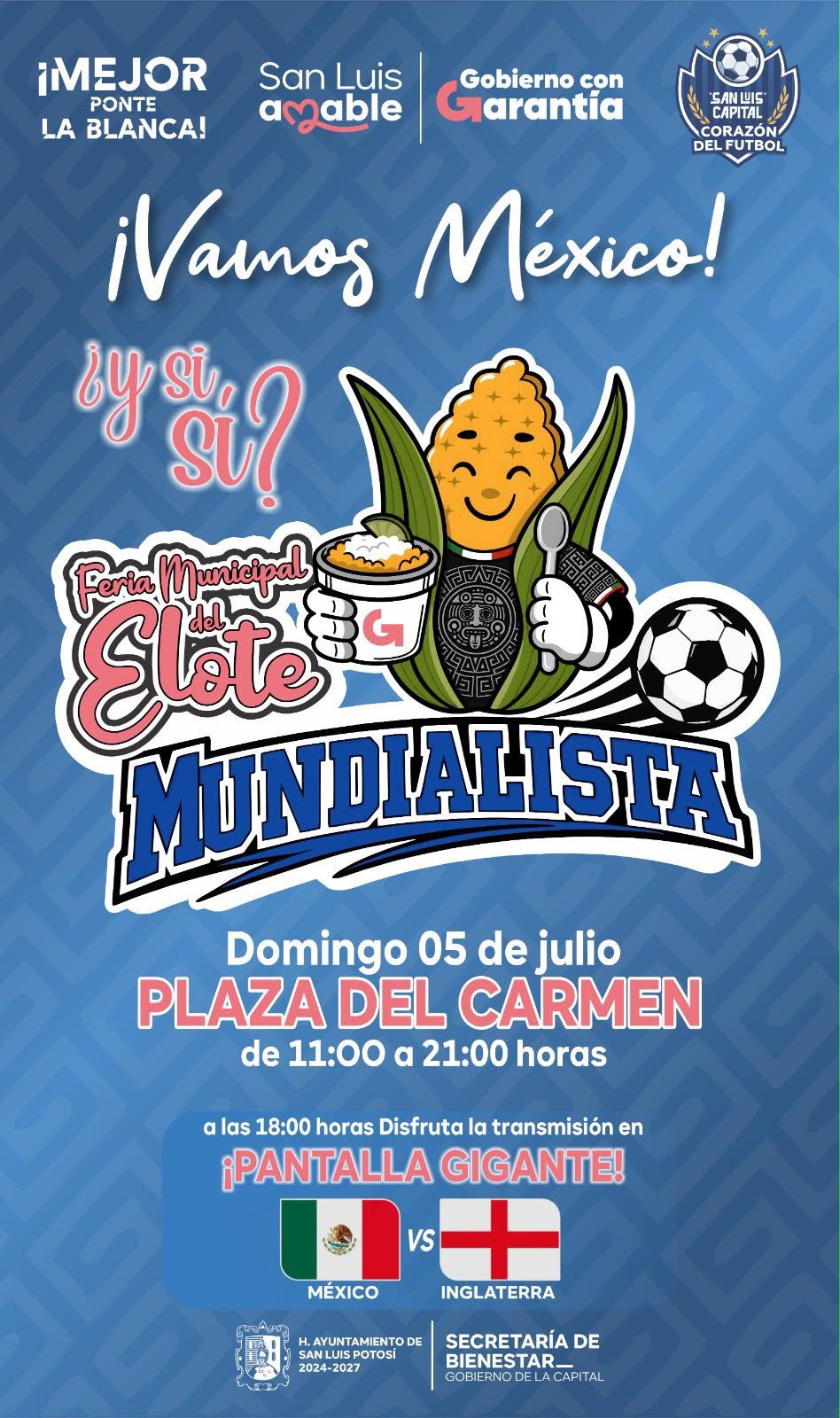 ¿Y si sí?: Gobierno de la Capital invita a vivir el México vs Inglaterra en Plaza del&nbsp;Carmen