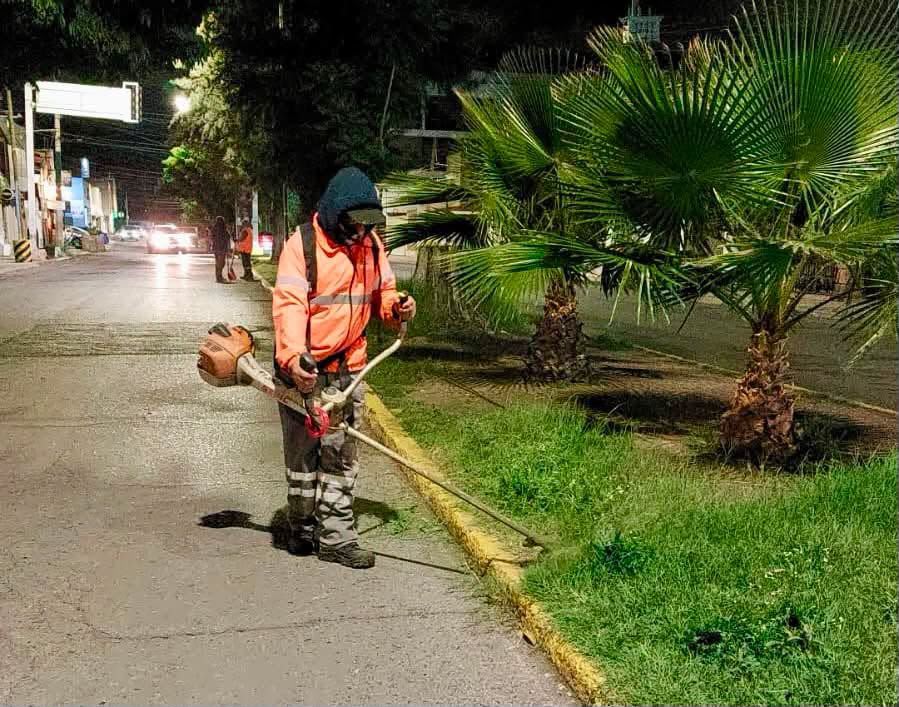 Servicios Municipales refuerza mantenimiento nocturno en distintos puntos de la Capital