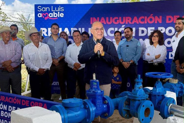 Enrique Galindo cumple con agua a comunidades rurales: entrega pozo rehabilitado