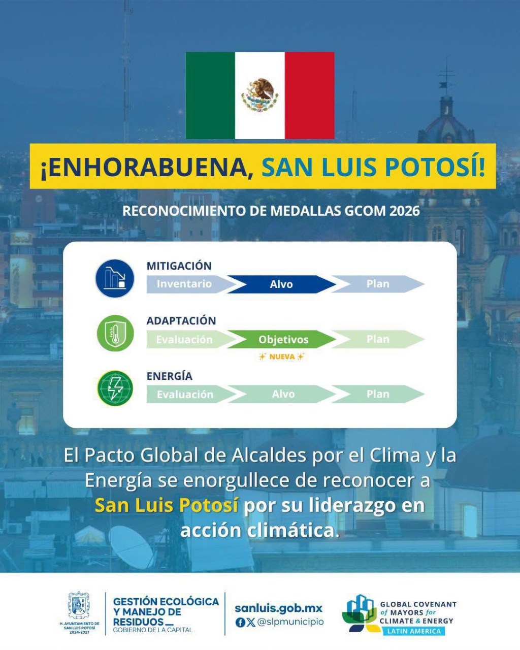 Gobierno de la Capital obtiene reconocimiento internacional por sus acciones contra el cambio climático