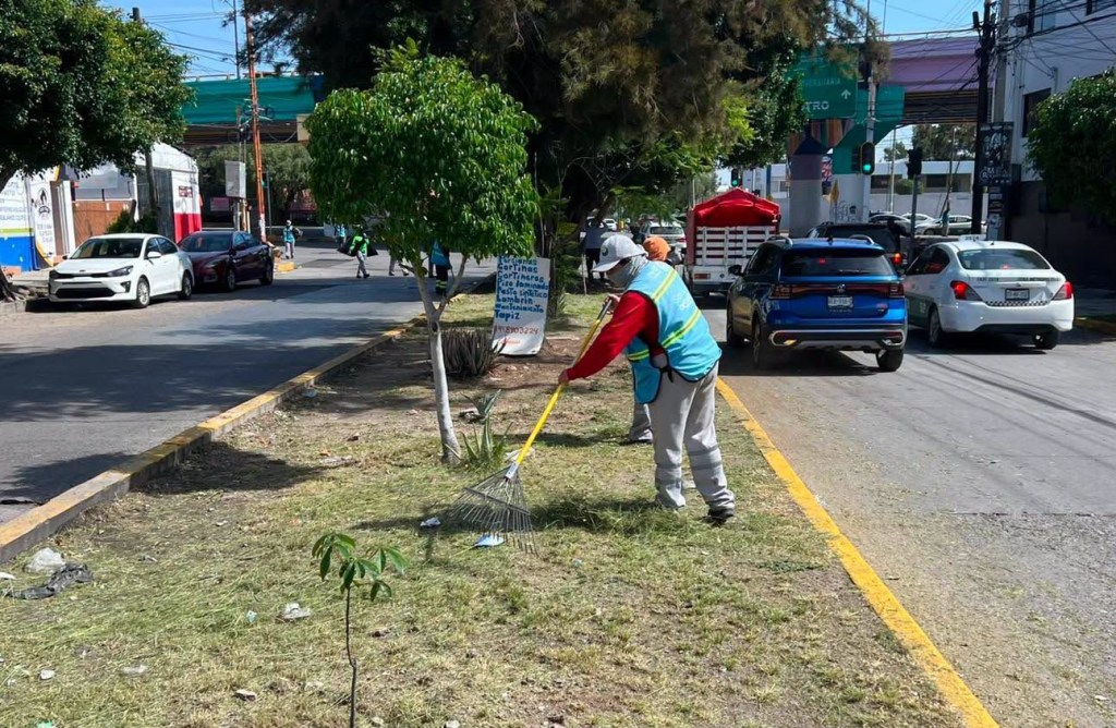 Trabajos diurnos y nocturnos refuerzan la limpieza de principales avenidas de San Luis Capital