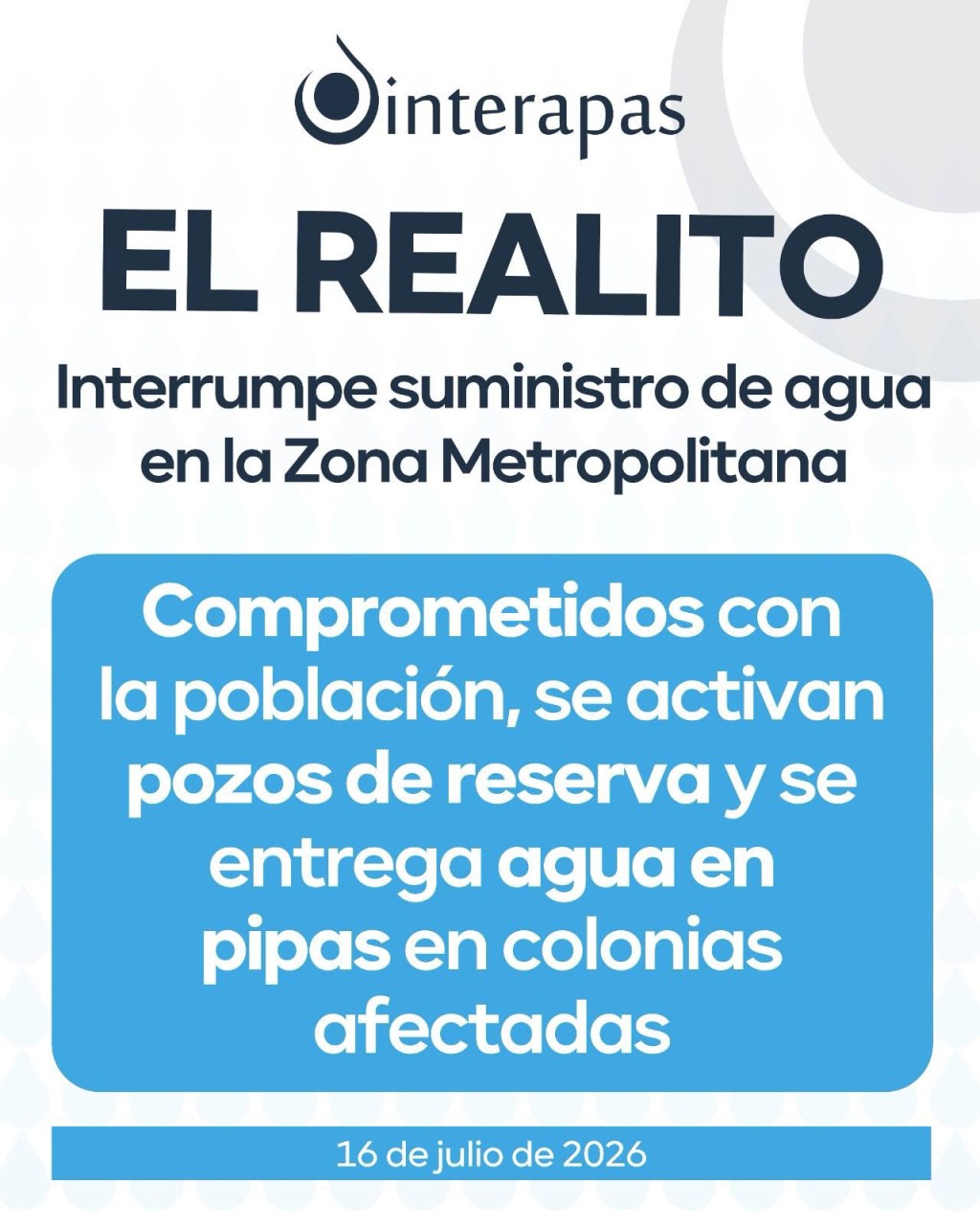 Nueva interrupción de “El Realito”; suman siete en lo que va del año