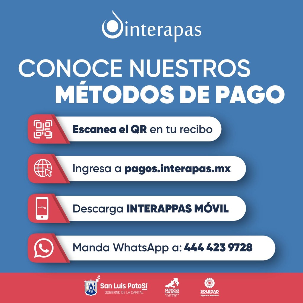 Interapas acerca distintas alternativas de pago para todos los usuarios