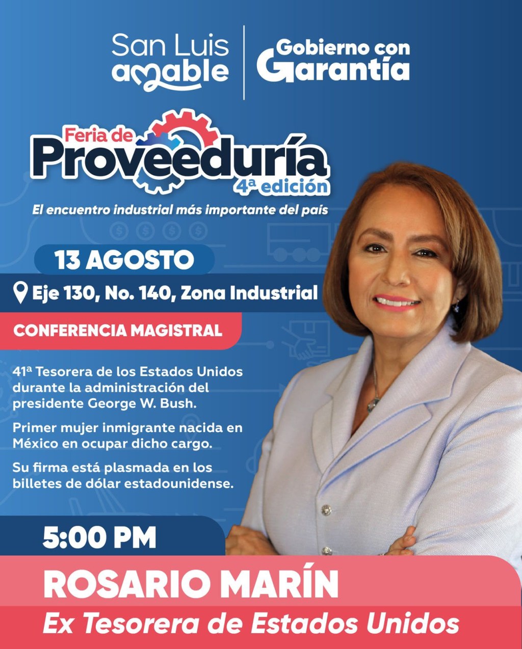 Rosario Marín impartirá conferencia en la Feria de Proveeduría del Gobierno de la Capital