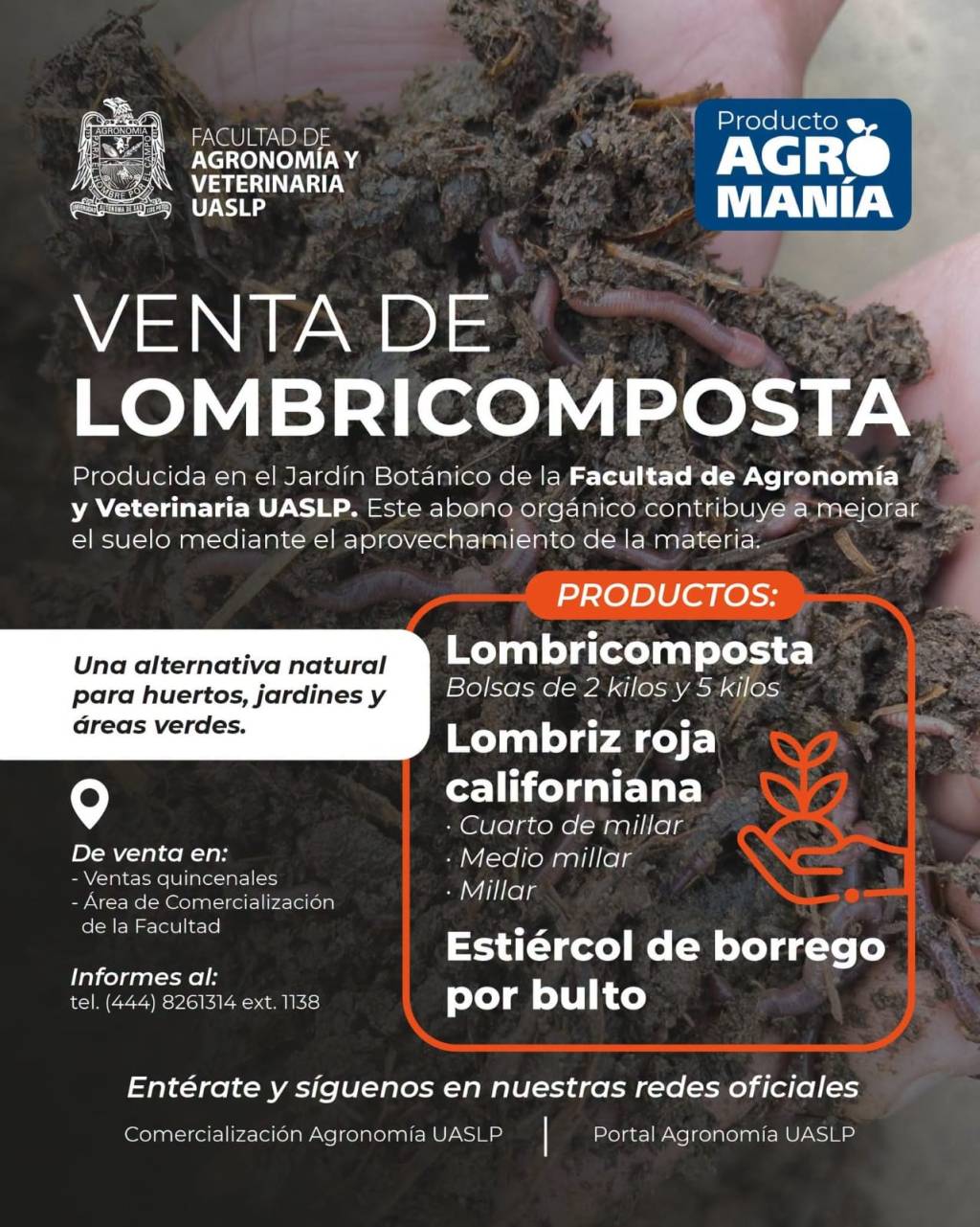 Facultad de Agronomía y Veterinaria de la UASLP promueve el uso de lombricomposta para fortalecer la producción&nbsp;sustentable