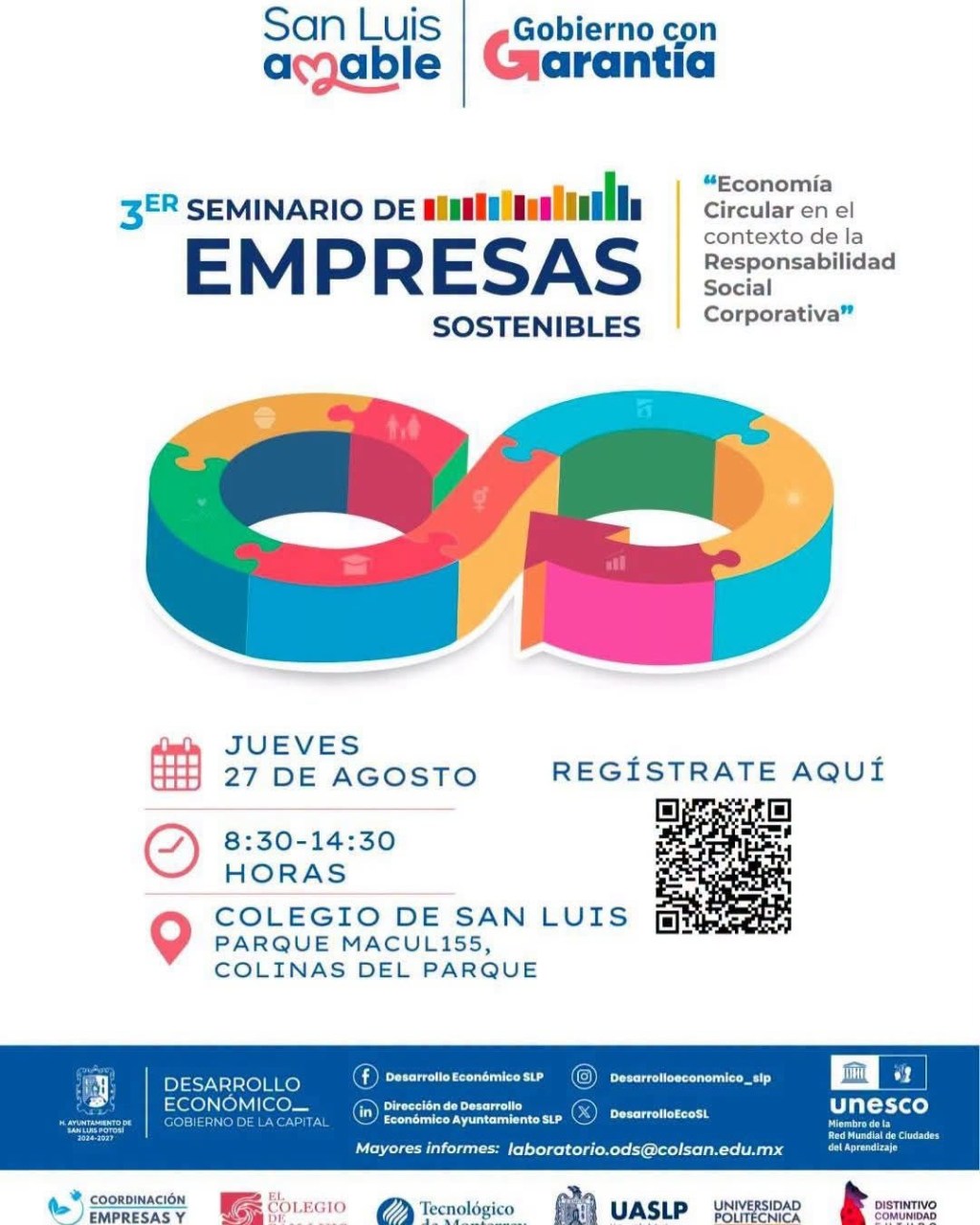 Invita Gobierno de la Capital al 3er Seminario de Empresas Sostenibles&nbsp;2026