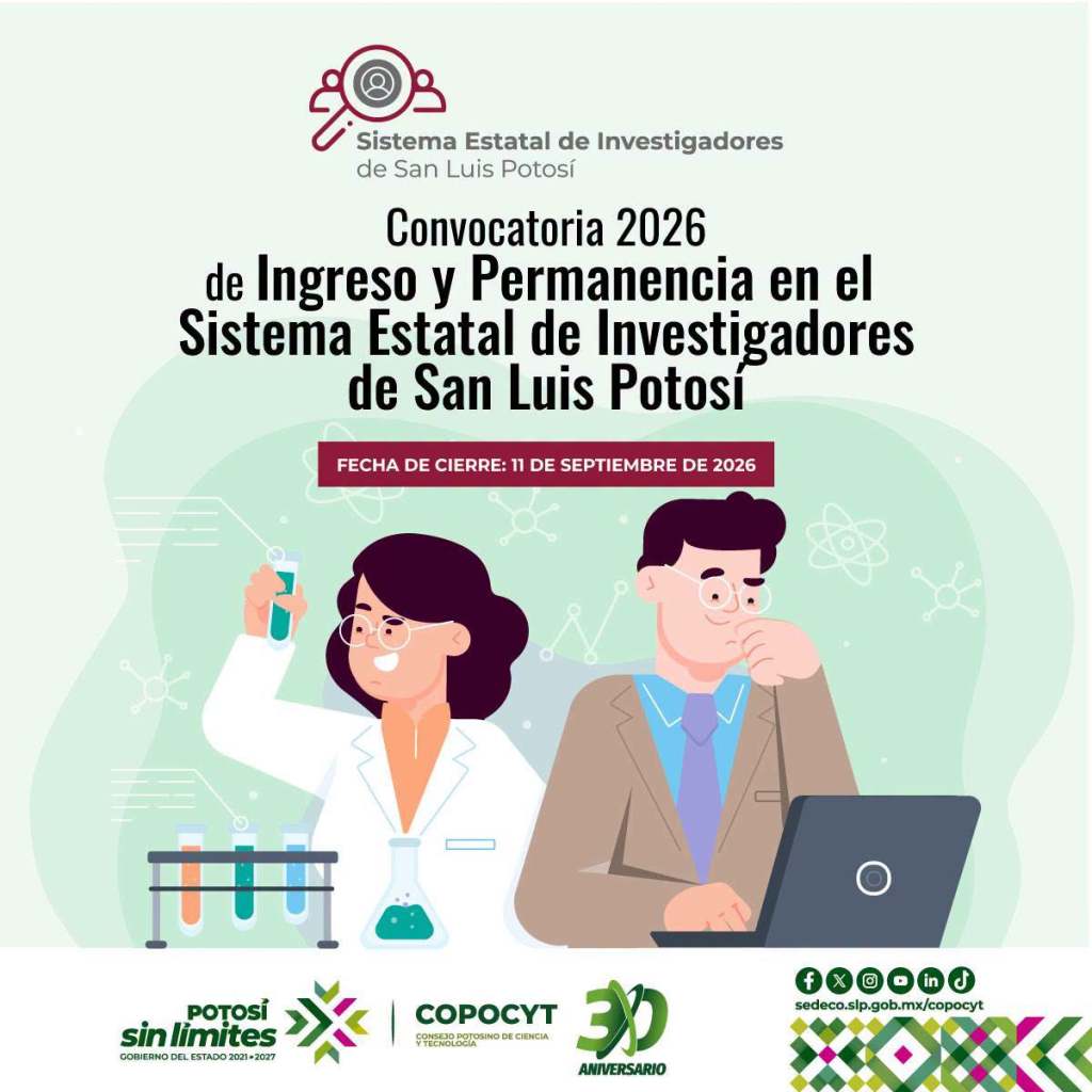 COPOCYT CONVOCA A INVESTIGADORES PARA INTEGRAR EL SISTEMA ESTATAL 2026