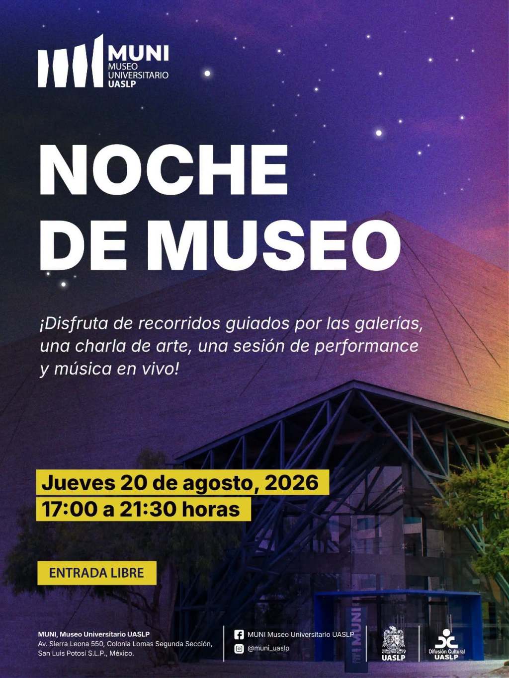 MUNI abre sus puertas a una noche de arte, performance y música con entrada&nbsp;libre