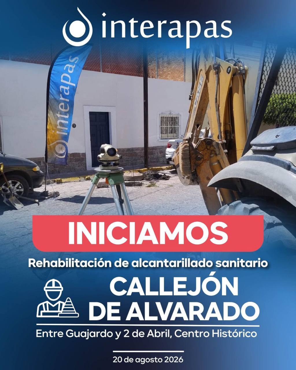 Interapas comienza rehabilitación sanitaria en el Callejón de Alvarado