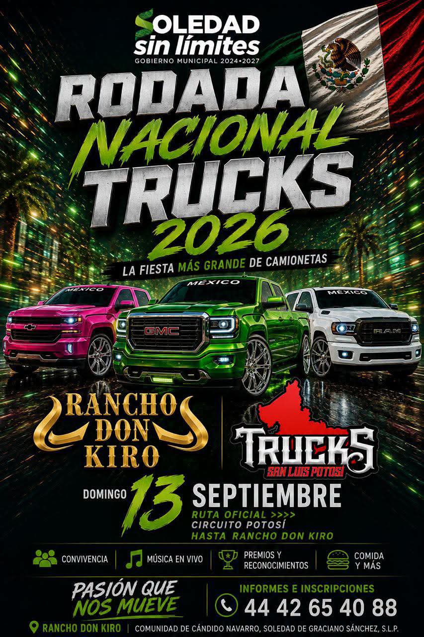 SOLEDAD DE G. S. HARÁ HISTORIA TURÍSTICA CON RODADA NACIONAL TRUCKS 2026