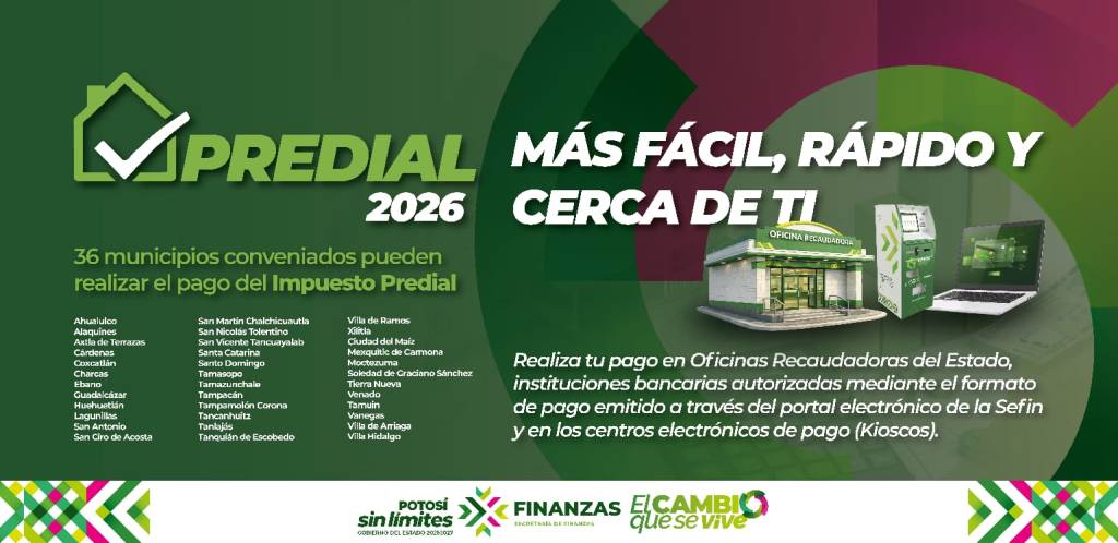 36 MUNICIPIOS AMPLÍAN OPCIONES PARA EL PAGO DEL PREDIAL CON APOYO ESTATAL