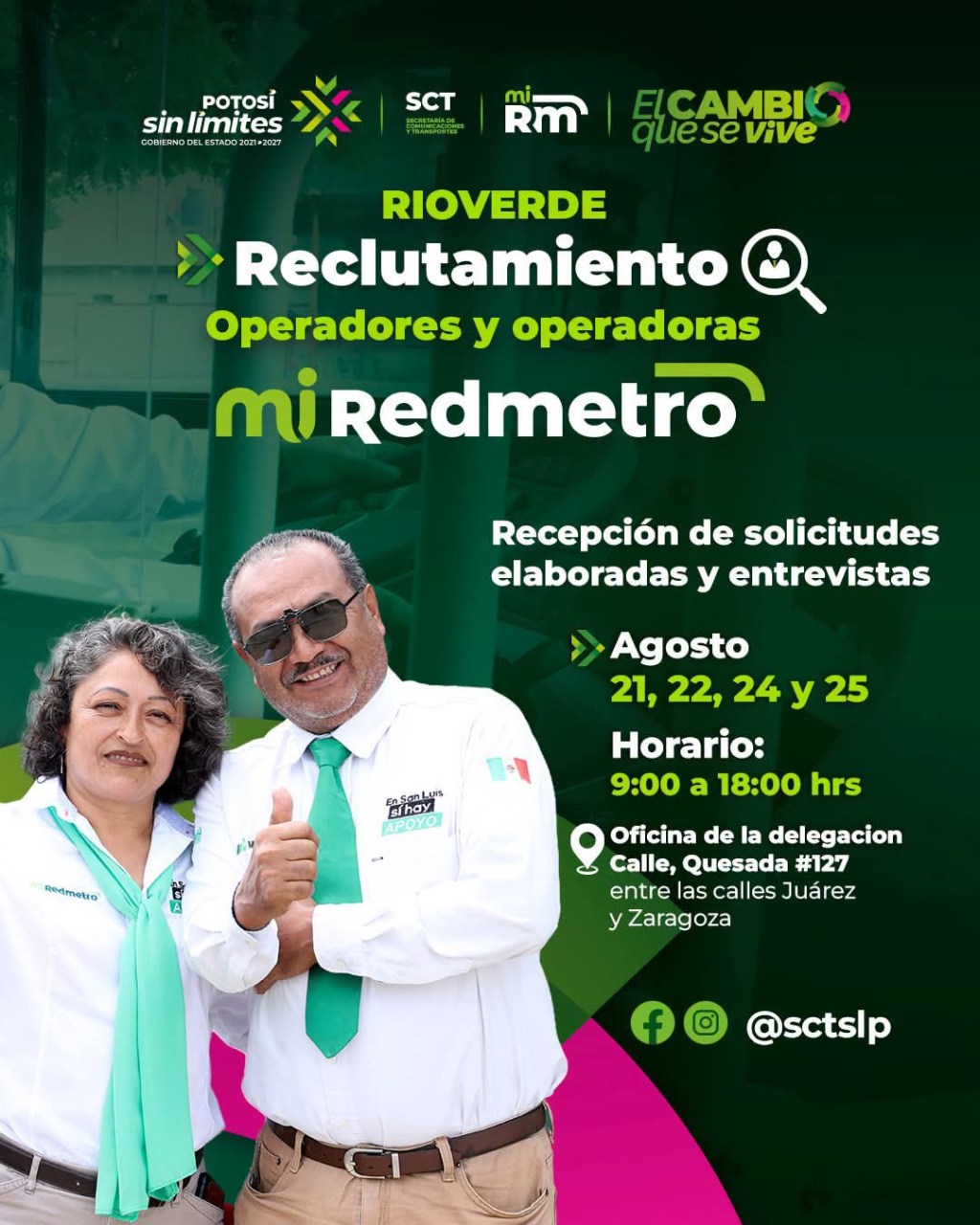 REDMETRO ABRE RECLUTAMIENTO DE OPERADORES PARA NUEVA RUTA EN&nbsp;RIOVERDE
