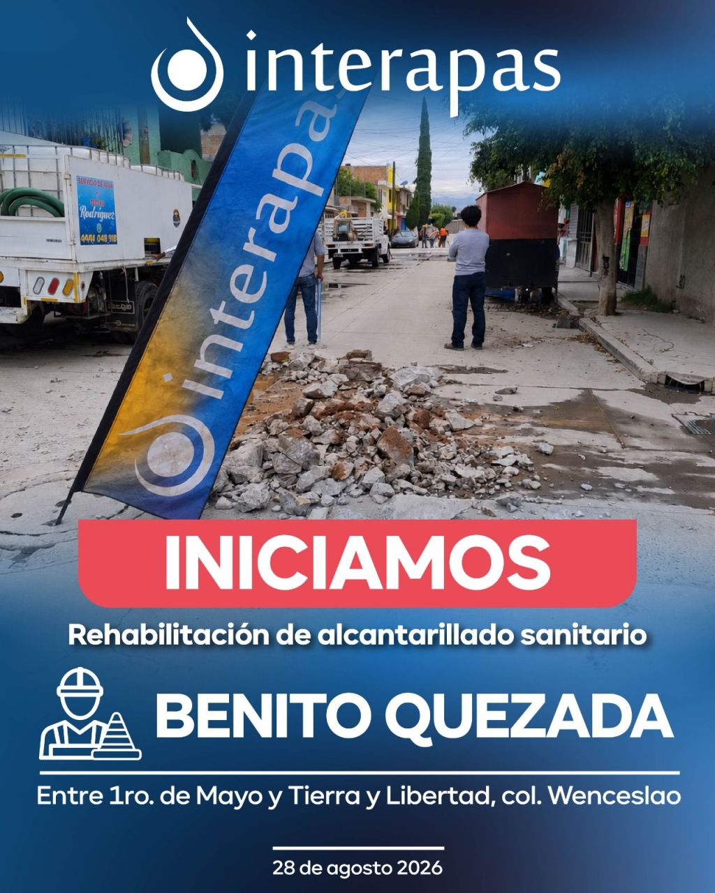 INTERAPAS lleva obras concretas al norte de la ciudad