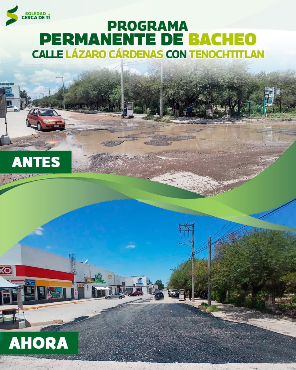PLAN DE BACHEO PERMANENTE DE SOLEDAD REHABILITA LA INFRAESTRUCTURA VIAL EN COL. SAN ANTONIO
