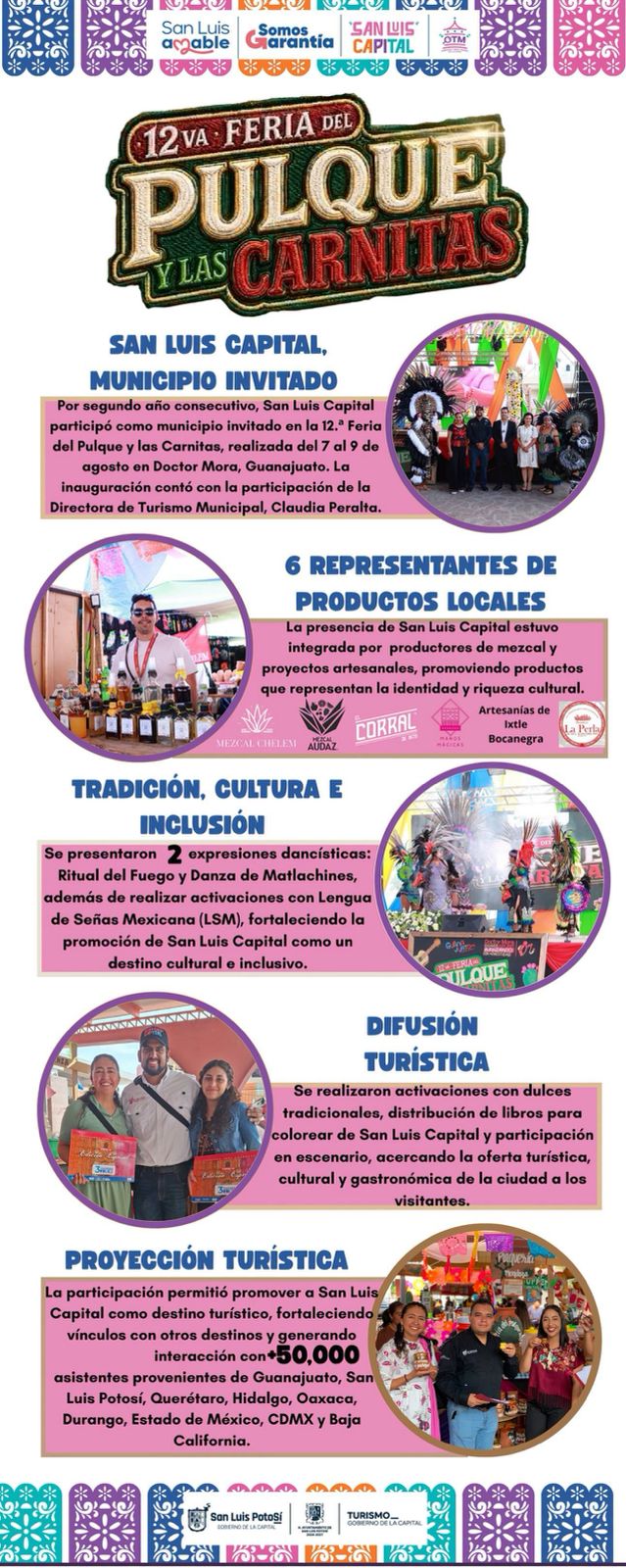 San Luis Capital fortalece promoción turística en Feria del Pulque y las&nbsp;Carnitas