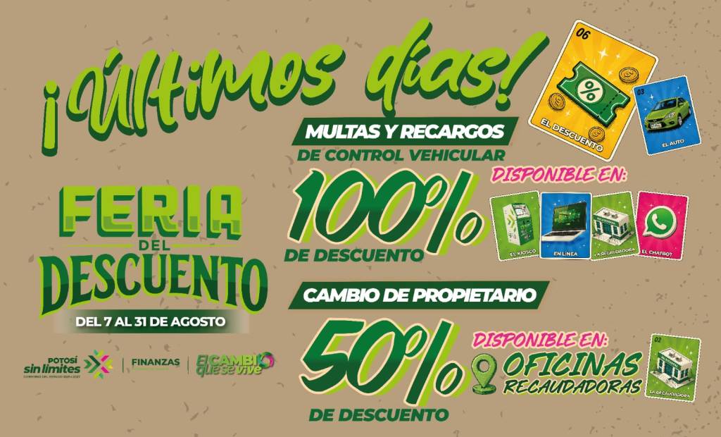 ÚLTIMA SEMANA PARA APROVECHAR DESCUENTOS EN TRÁMITES&nbsp;VEHICULARES