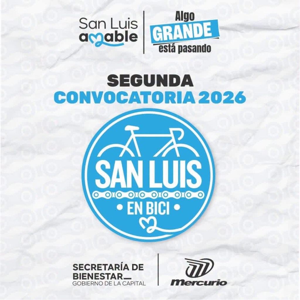 Gobierno de la Capital abre segunda convocatoria de San Luis en Bici para entregar bicicletas nuevas