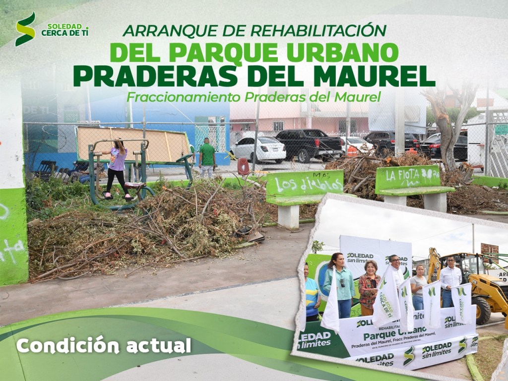 CON ESPERANZA Y ALEGRÍA, FAMILIAS DE PRADERAS DEL MAUREL RECIBEN INICIO DE REHABILITACIÓN DE SU ÁREA&nbsp;RECREATIVA