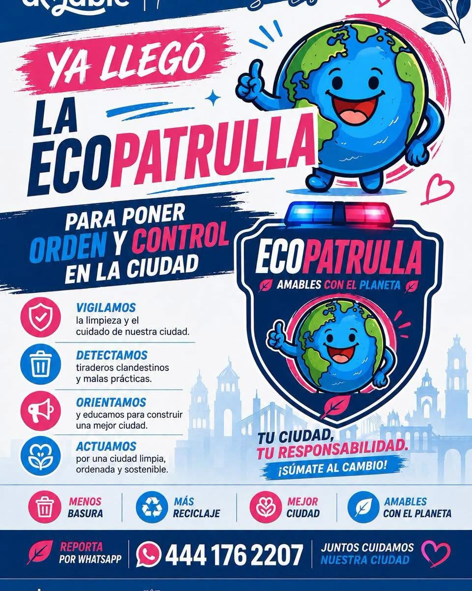 Ecopatrulla fortalece vigilancia y atención ambiental enSan Luis Capital