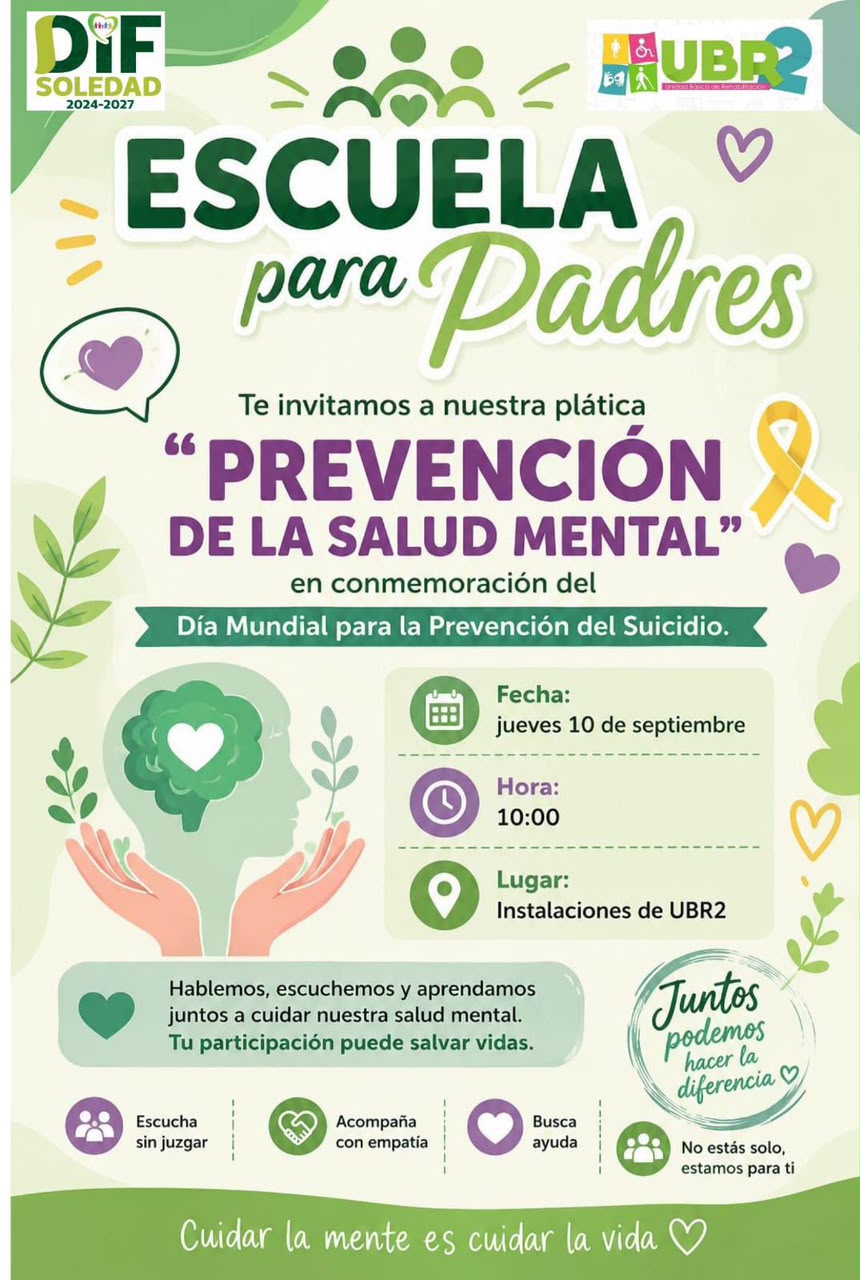 UNA CONVERSACIÓN A TIEMPO PUEDE HACER LA DIFERENCIA; SOLEDAD REFUERZA ACCIONES PARA PREVENIR EL SUlCIDl0