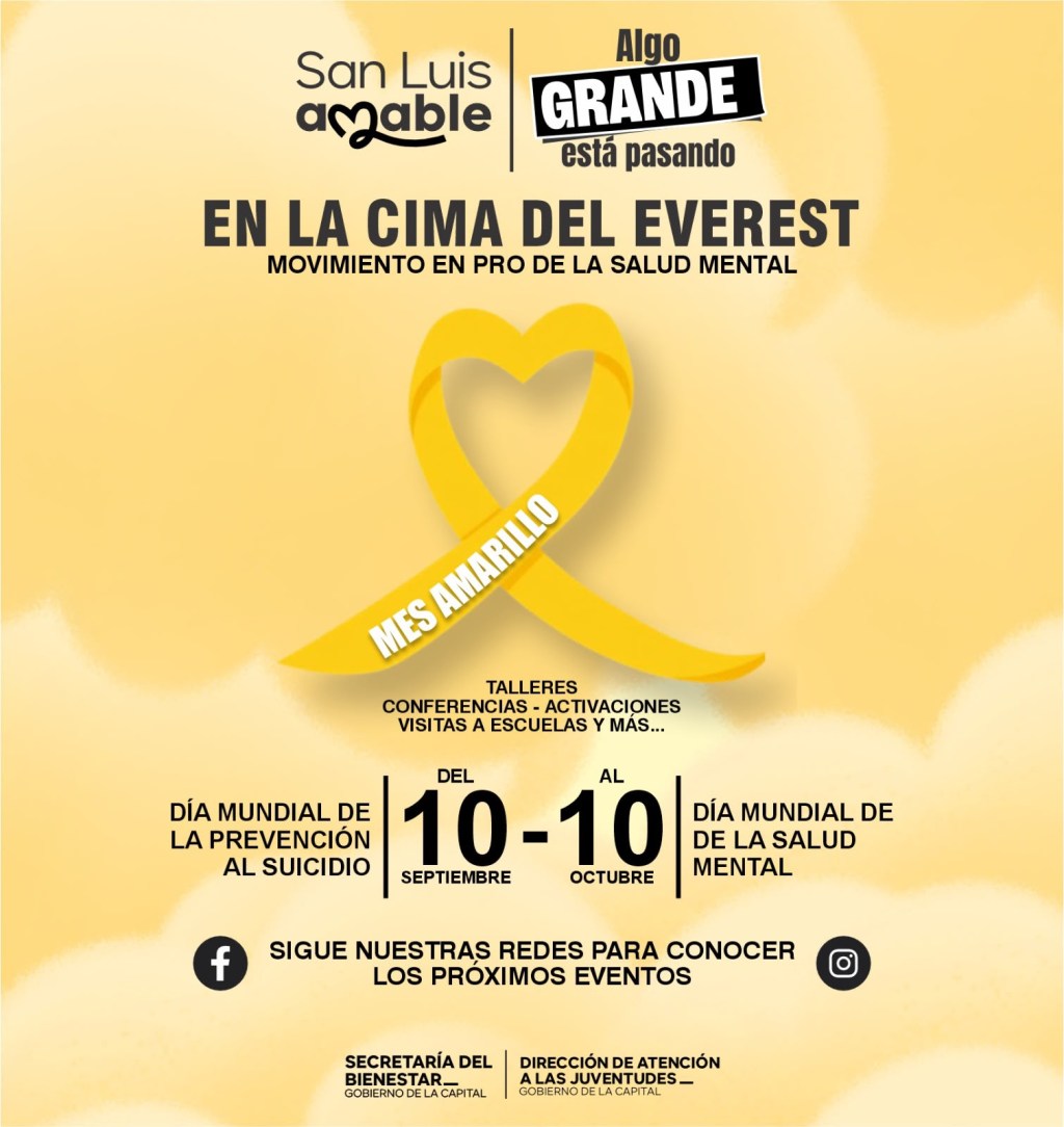 MANTIENE AYUNTAMIENTO CAPITALINO ACCIONES POR LA SALUD MENTAL A TRAVÉS DE LA INICIATIVA “EN LA CIMA DEL EVEREST”