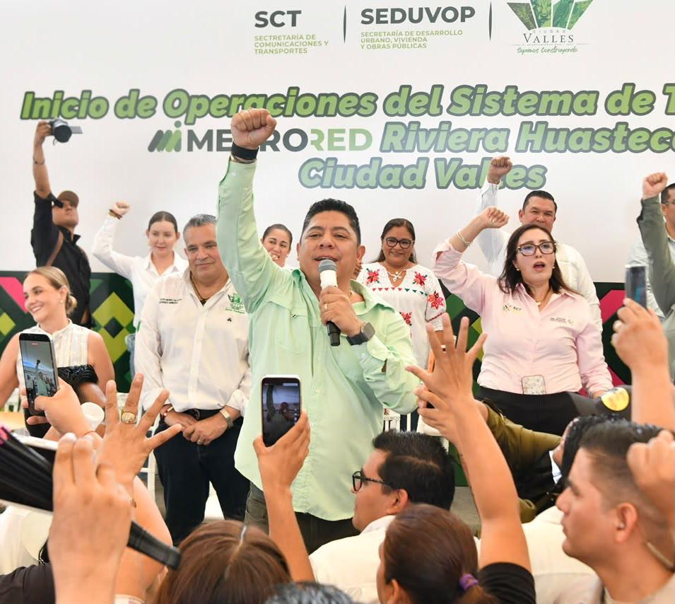 EL GOBERNADOR RICARDO GALLARDO PONE EN MARCHA REDMETRO RIVIERA HUASTECA: MÁS DE 100 KM DE TRANSPORTE GRATUITO