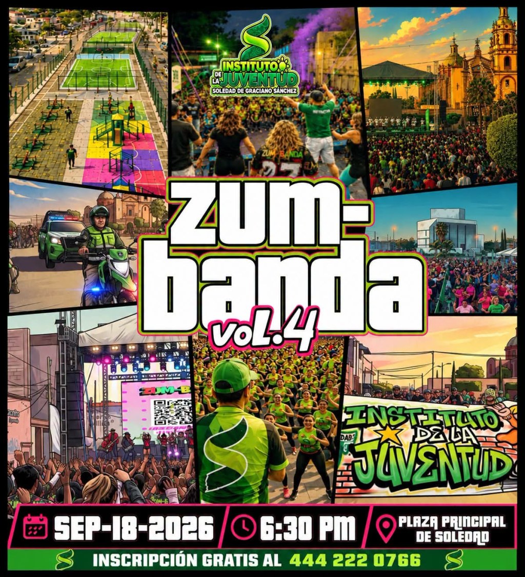 TODO LISTO EN SOLEDAD, PARA VIVIR “ZUMBANDA VOL. 4” DESDE LA PLAZA PRINCIPAL CON&nbsp;DJ´S