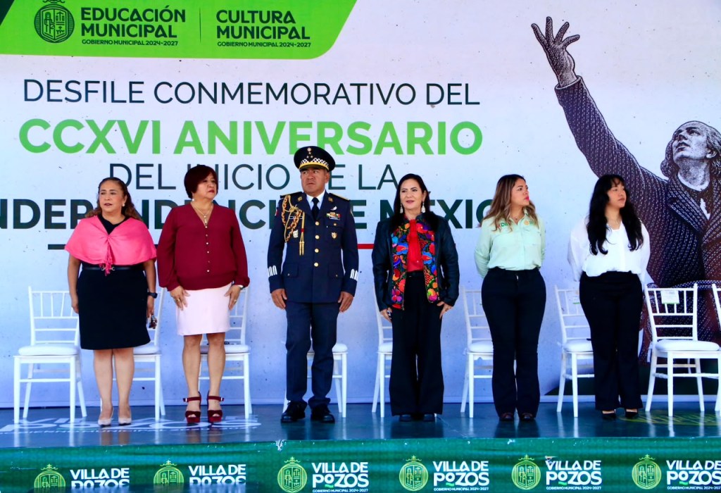 VILLA DE POZOS CONMEMORA LA INDEPENDENCIA CON GRAN DESFILE CÍVICO-MILITAR