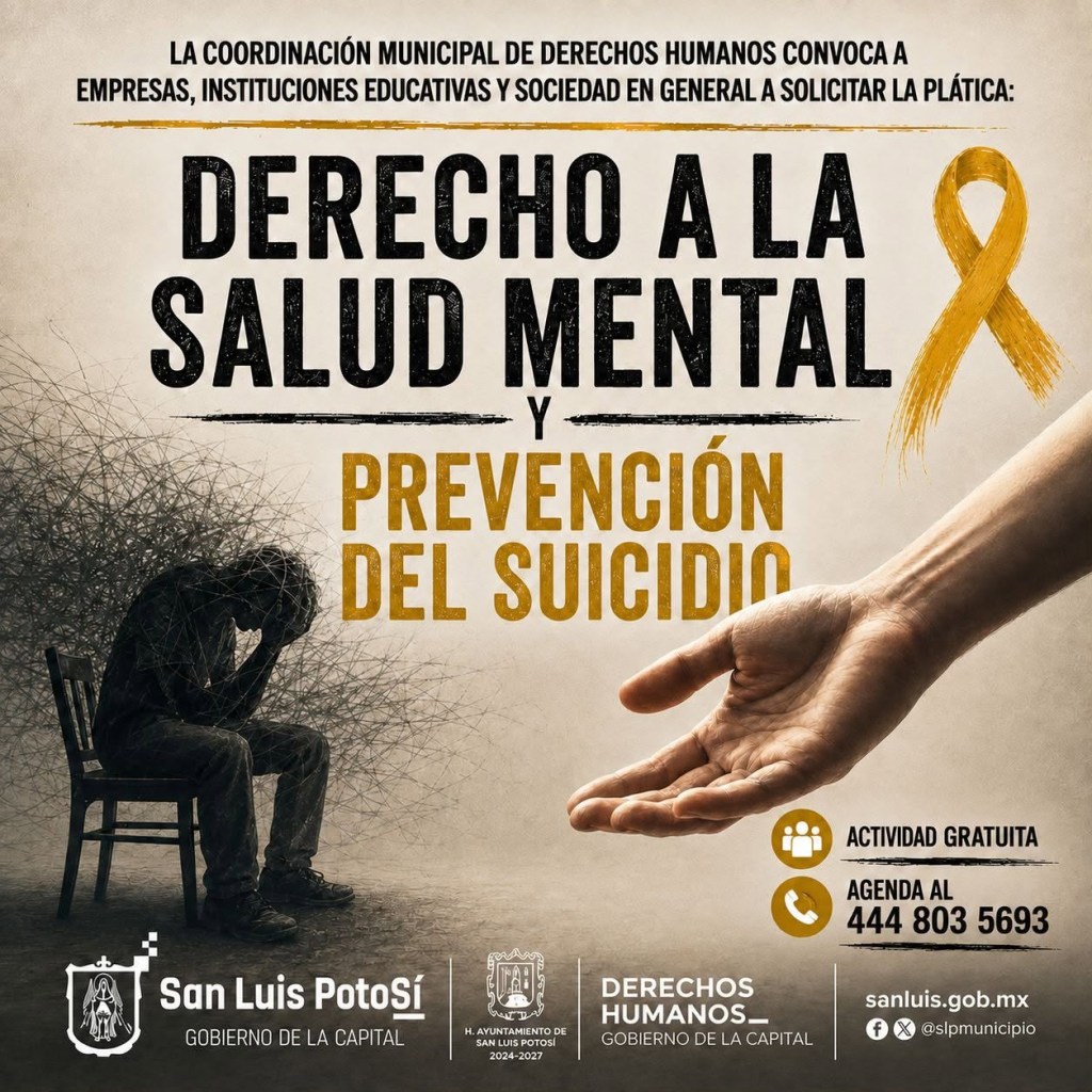 Gobierno de la Capital invita a plática «Derecho a la Salud Mental y Prevención del&nbsp;Suicidio»