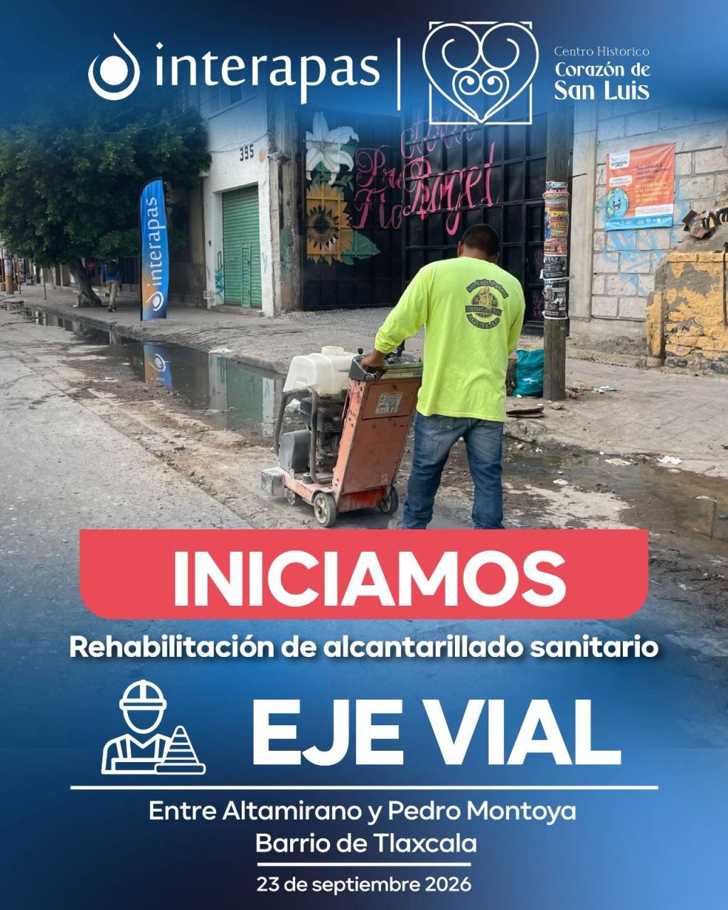 Nueva obra en Eje Vial suma a la rehabilitación integral sanitaria del barrio de&nbsp;Tlaxcala