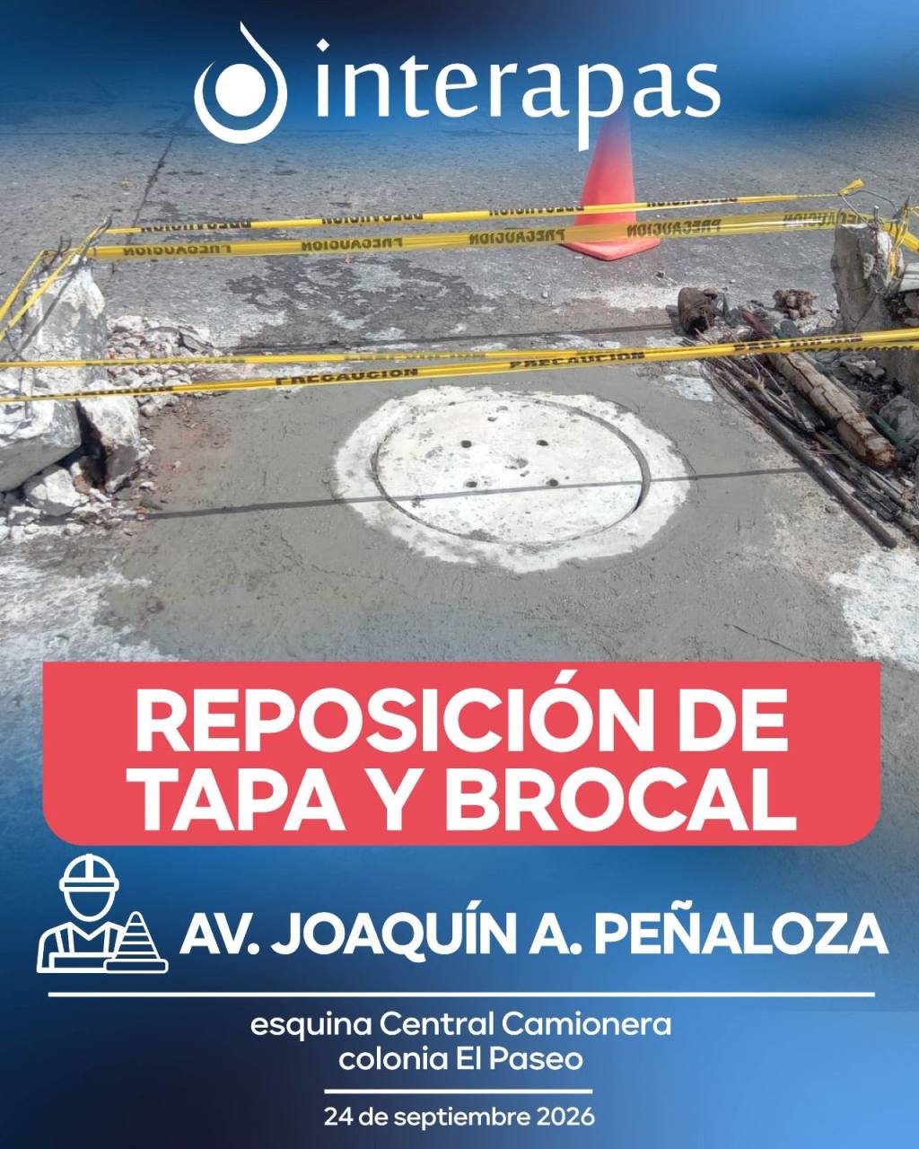 Quitar señalización de una obra, pone en riesgo a todos:&nbsp;Interapas