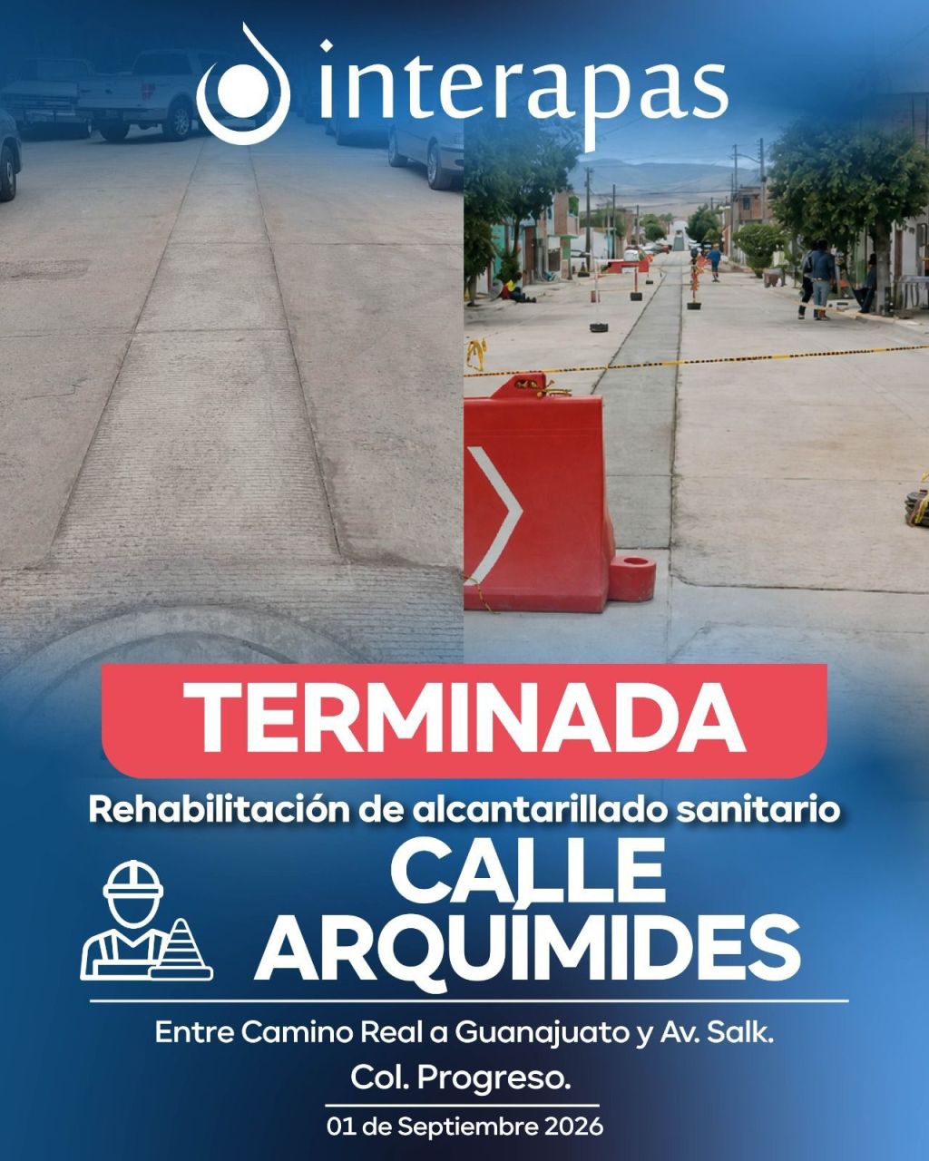 Interapas concluye obra sanitaria que beneficia a más de mil 300 habitantes en Progreso