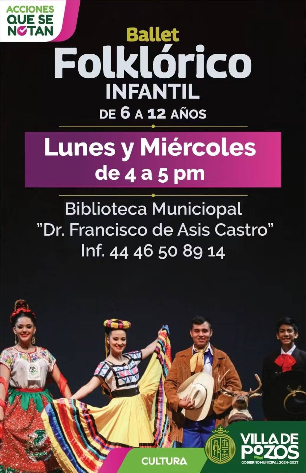 VILLA DE POZOS INVITA A FORMAR PARTE DEL BALLET FOLKLORICO INFANTIL&nbsp;MUNICIPAL