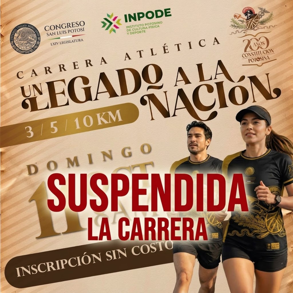 CONGRESO DEL ESTADO INFORMA LA SUSPENSIÓN TEMPORAL DE LA CARRERA ATLÉTICA «UN LEGADO A LA NACIÓN «, ANTE LA NEGATIVA DEL AYUNTAMIENTO DE LA CAPITAL A OTORGAR EL PERMISO&nbsp;CORRESPONDIENTE