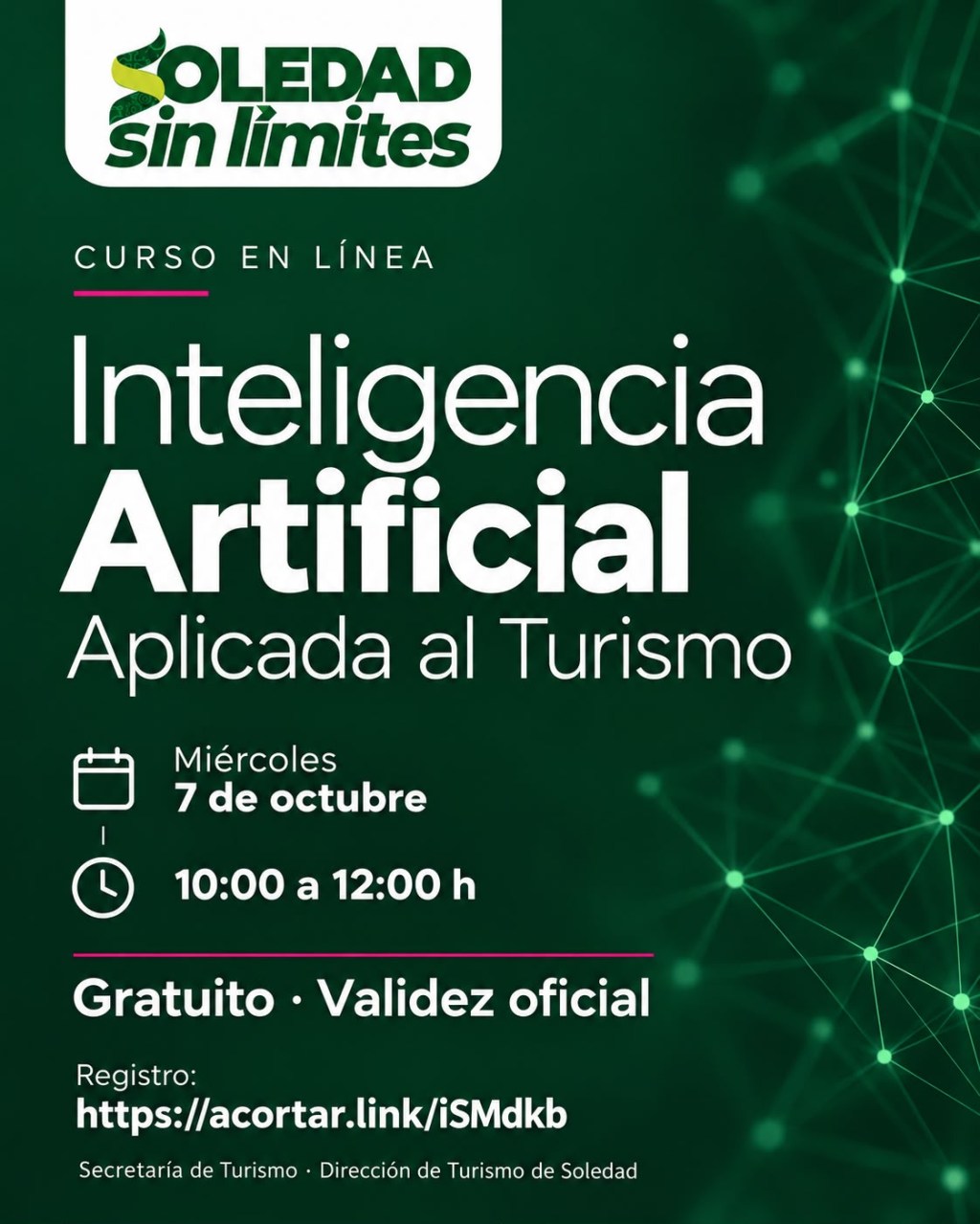MUNICIPIO DE SOLEDAD OFRECE CAPACITACIÓN GRATUITA AL SECTOR TURÍSTICO EN INTELIGENCIA ARTIFICIAL