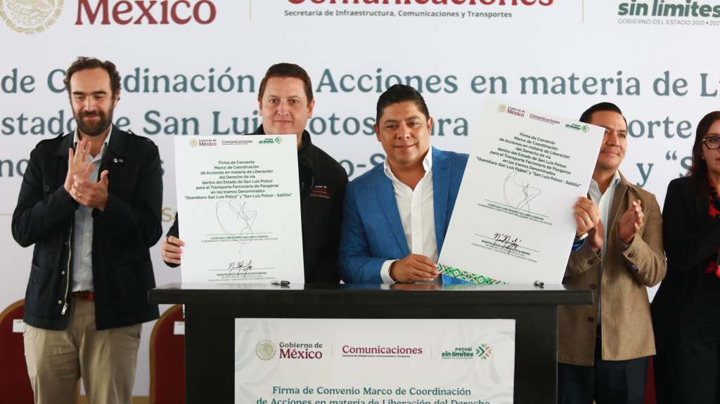 EL GOBERNADOR RICARDO GALLARDO CONSOLIDA LLEGADA DEL TREN DE PASAJEROS A SAN LUIS POTOSÍ