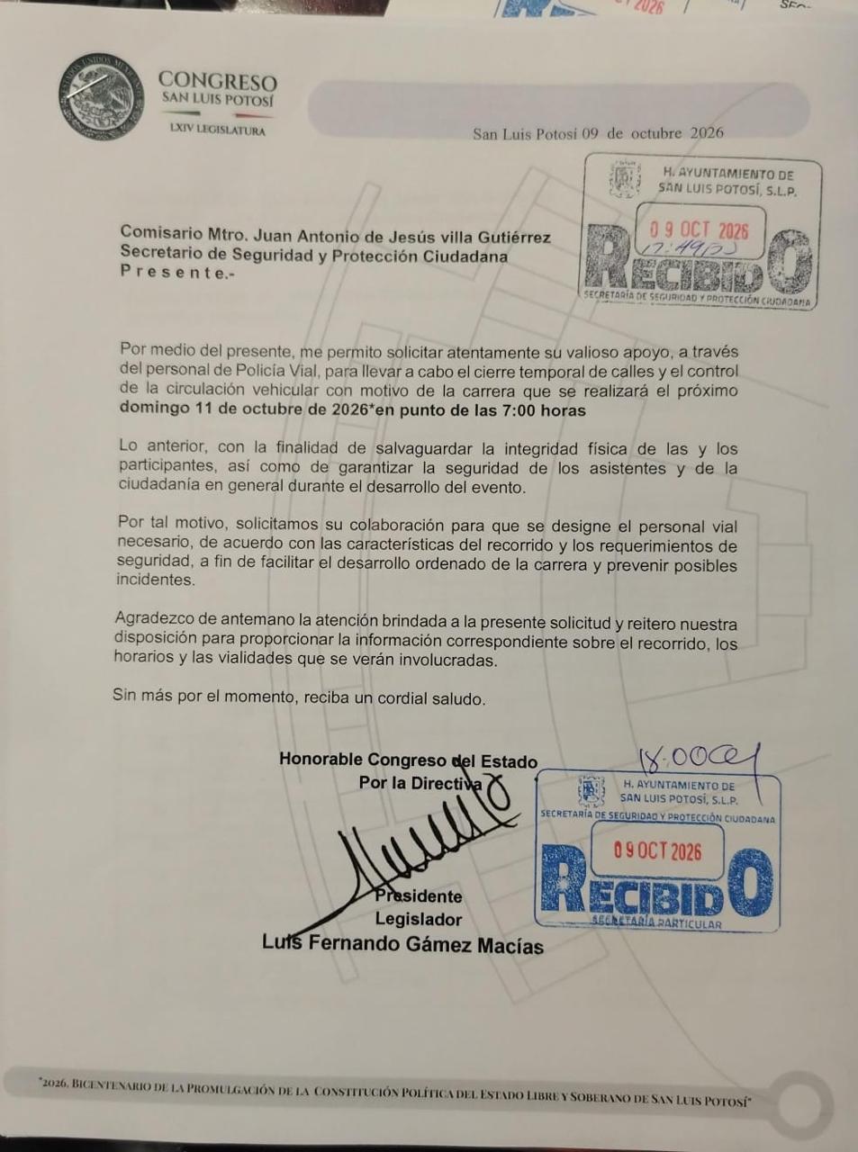 Imposible organizar un operativo vial de un día para otro: SSPC de la&nbsp;Capital