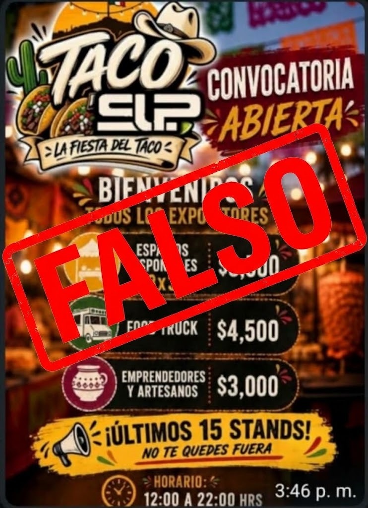 CENTRO DE NEGOCIOS POTOSÍ ADVIERTE SOBRE FALSO EVENTO