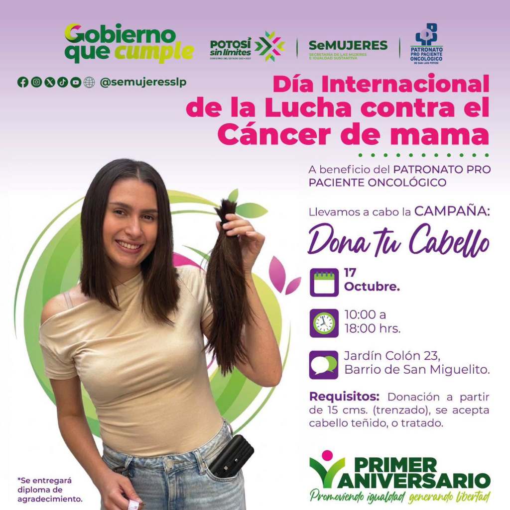 SECRETARÍA DE LAS MUJERES CONVOCA A DONAR CABELLO EN APOYO A PACIENTES ONCOLÓGICOS