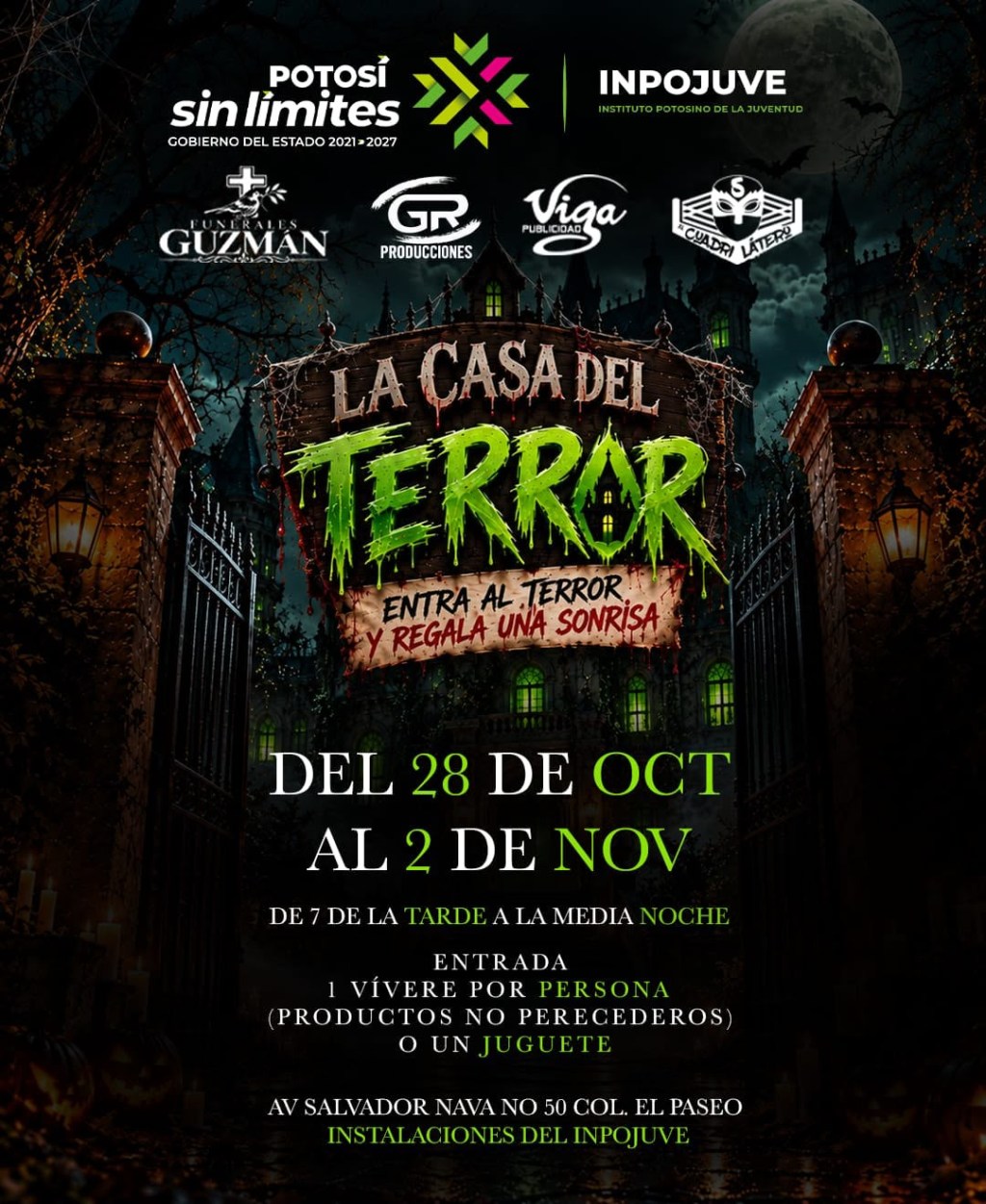 INPOJUVE INVITA A SU PRIMERA CASA DEL TERROR CON CAUSA