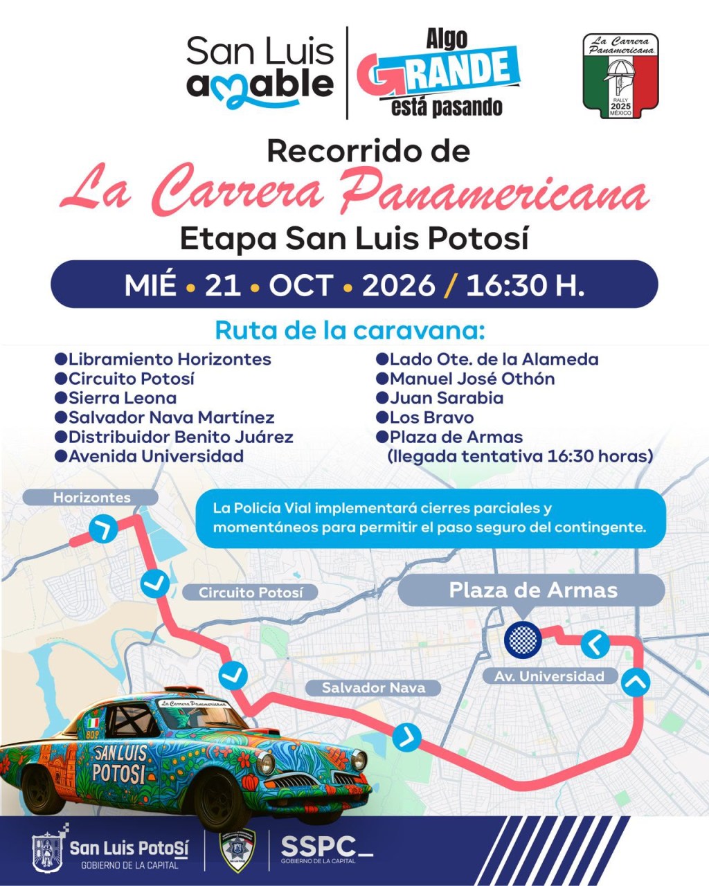 San Luis Capital recibirá las Etapas 6 y 7 de la Carrera Panamericana&nbsp;2026