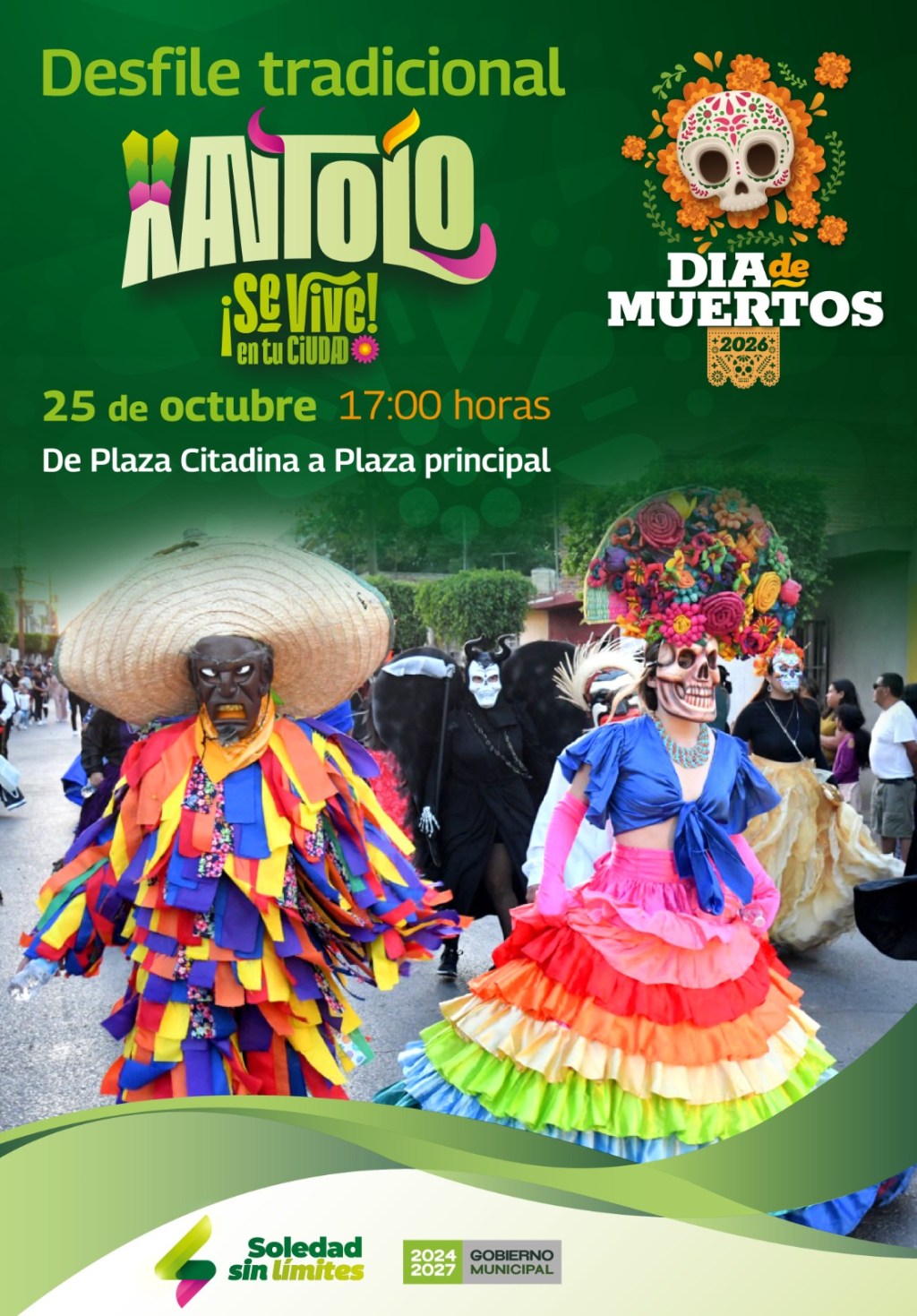 ESTE DOMINGO, ESPECTACULAR DESFILE «XANTOLO» SALE A LAS CALLES DE SOLEDAD